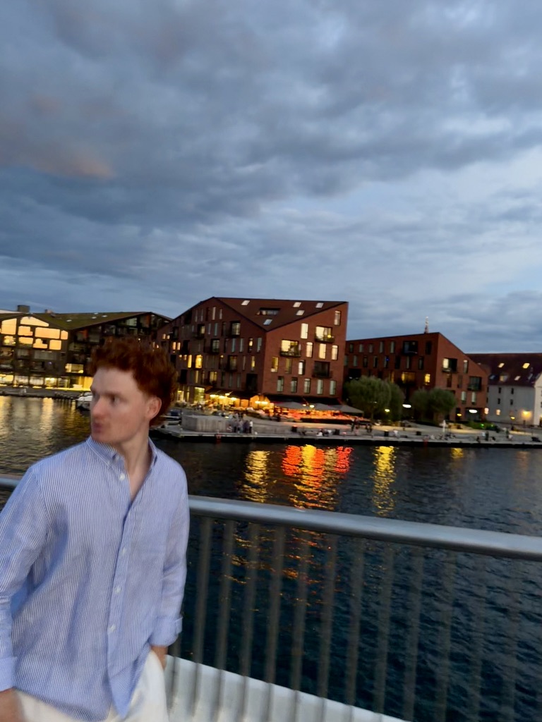 Colin beside the river in the evening
