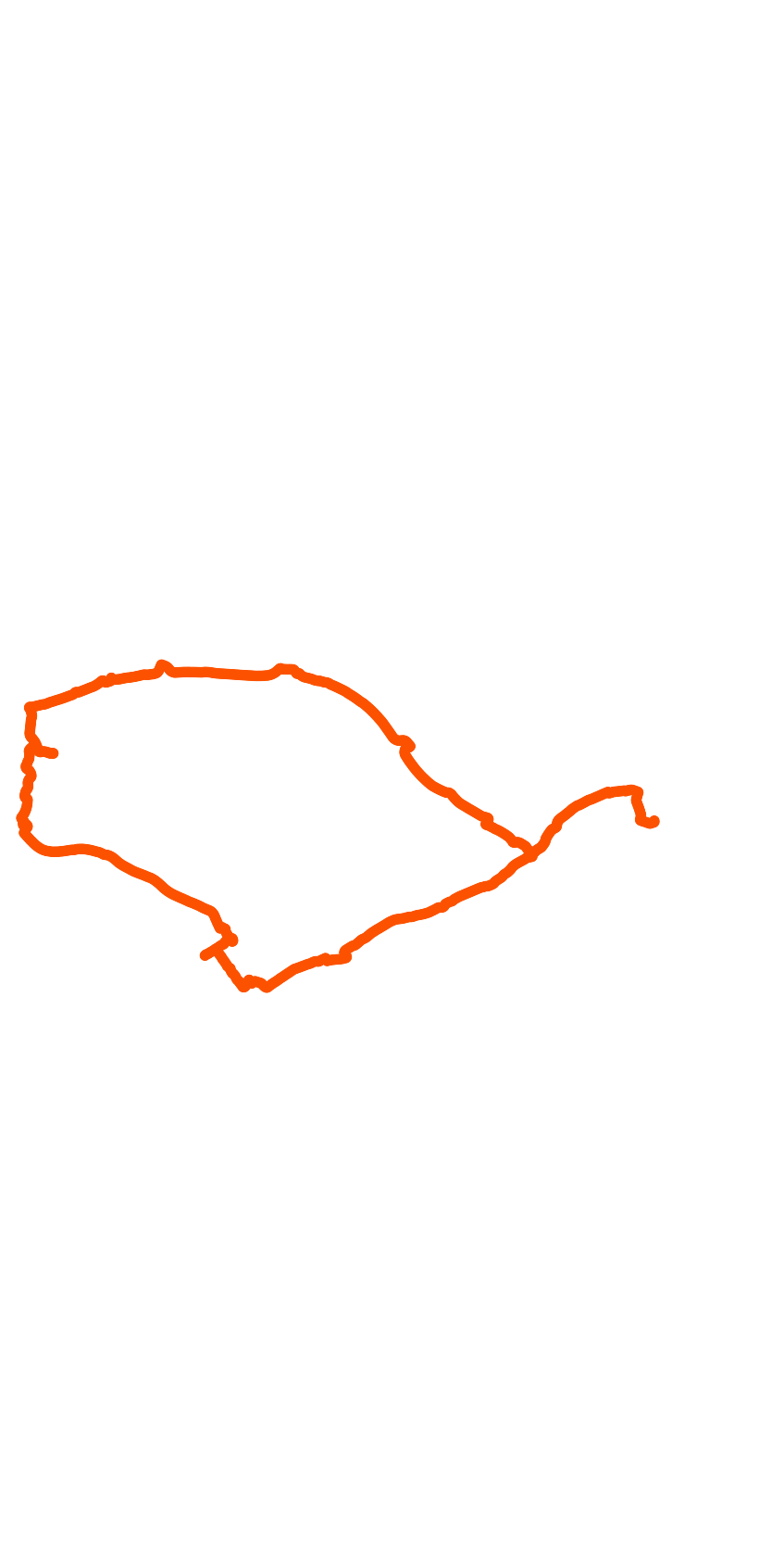 Strava route of the ride: 30.97 km in 1 h 11 min, 343 m elevation gain, 184 W average power